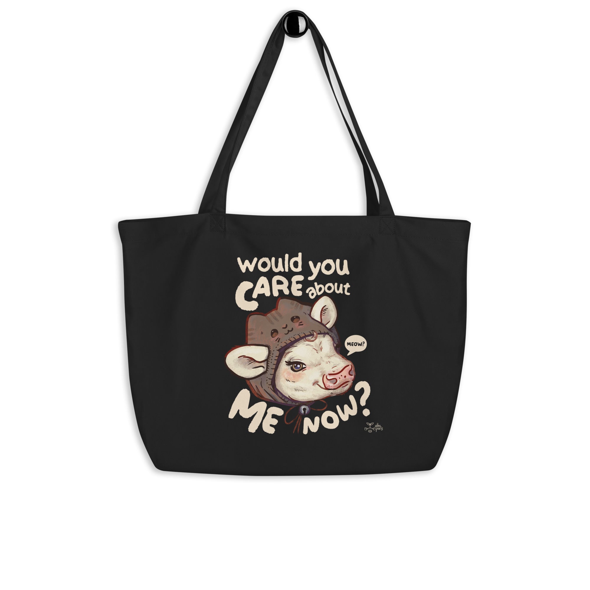 Would You Care About Me Now? Cow Organic Shopping Bag