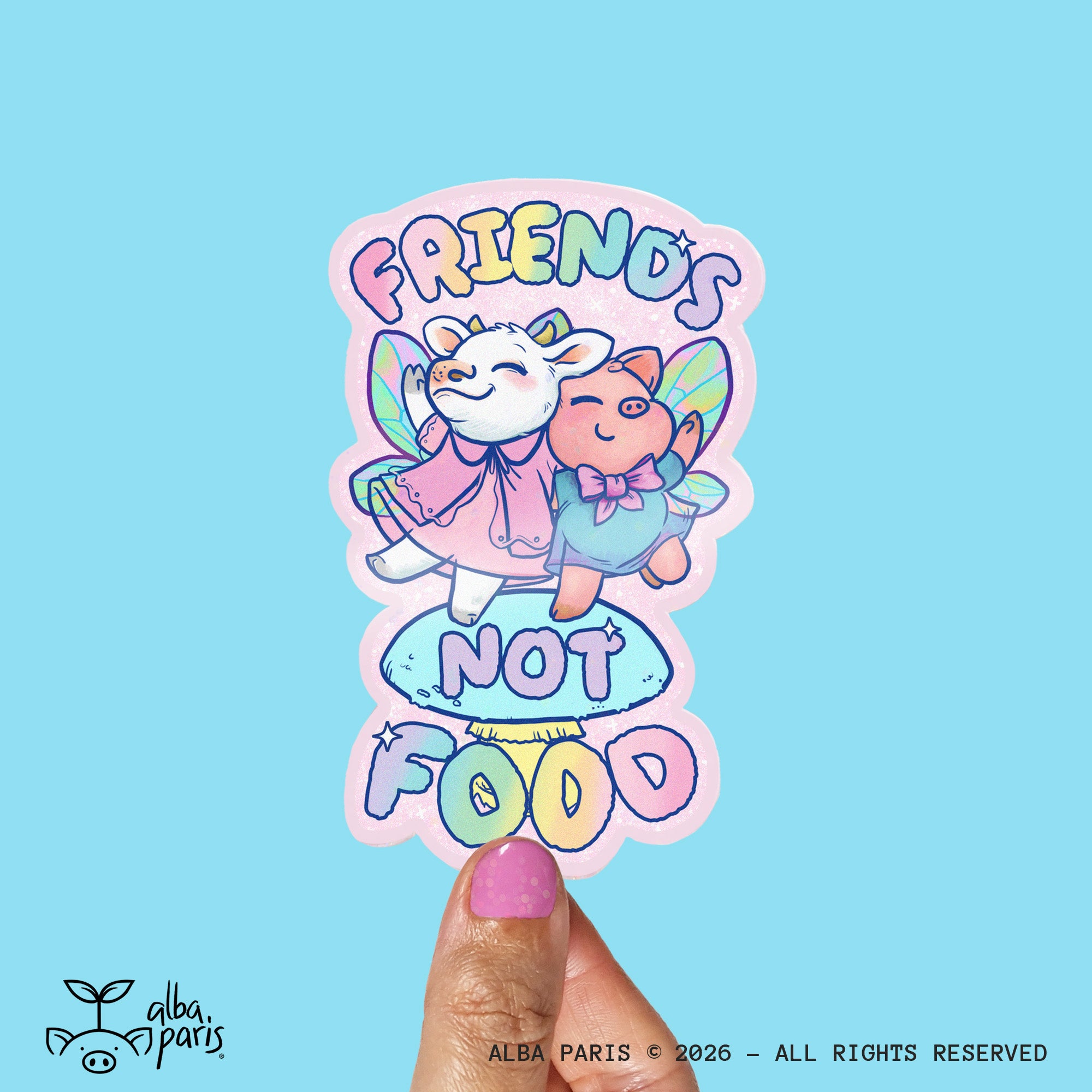 Friends Not Food Fairies Sticker