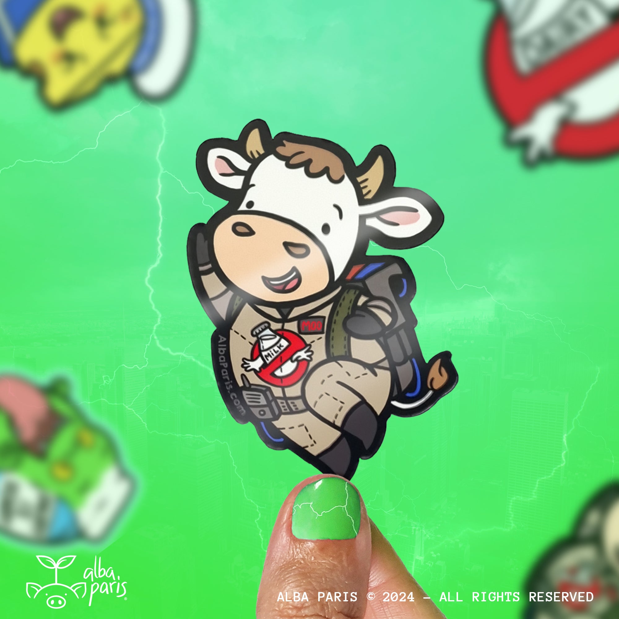 Cow Milk-Busters Retro Sticker