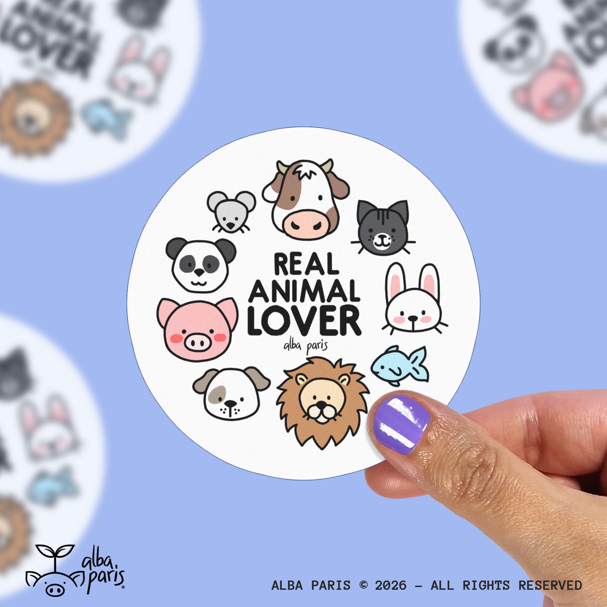 Real Animal Lover Sticker