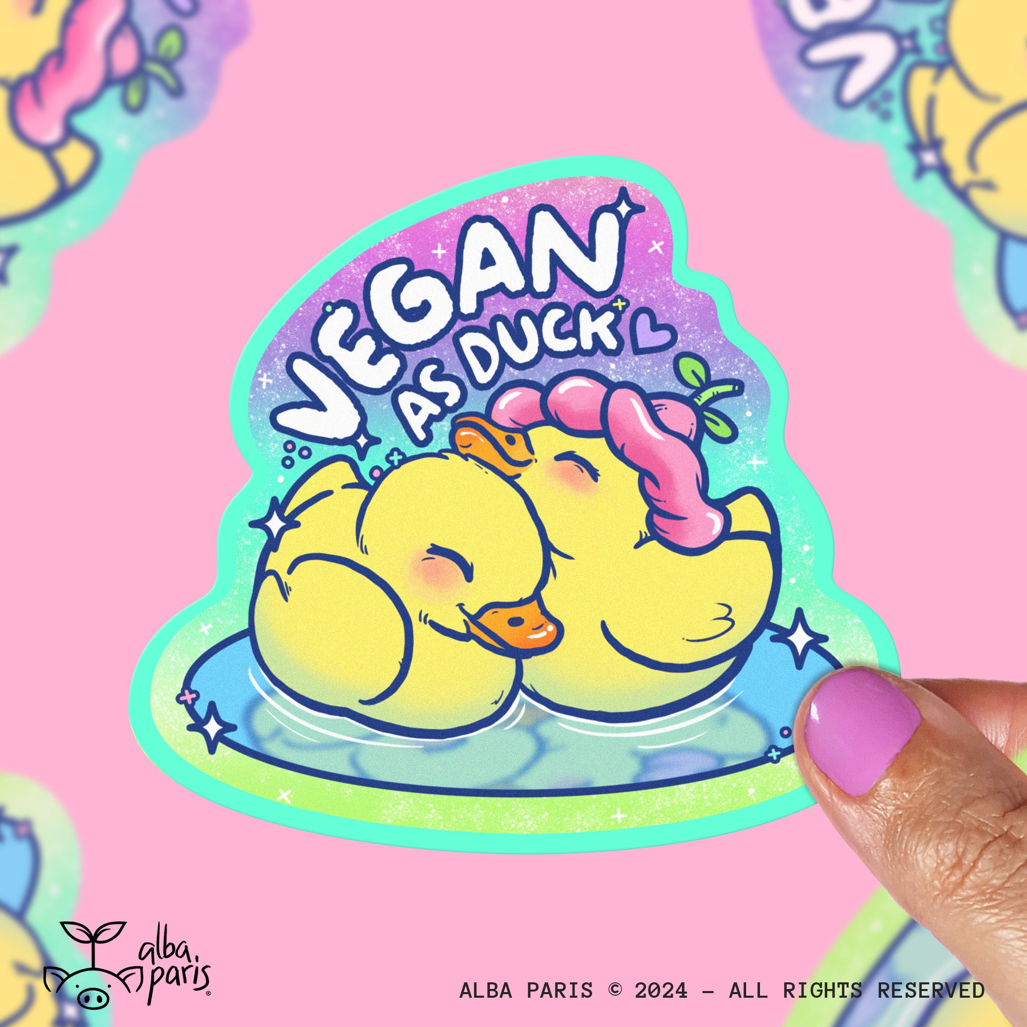 Vegan As Duck Sticker