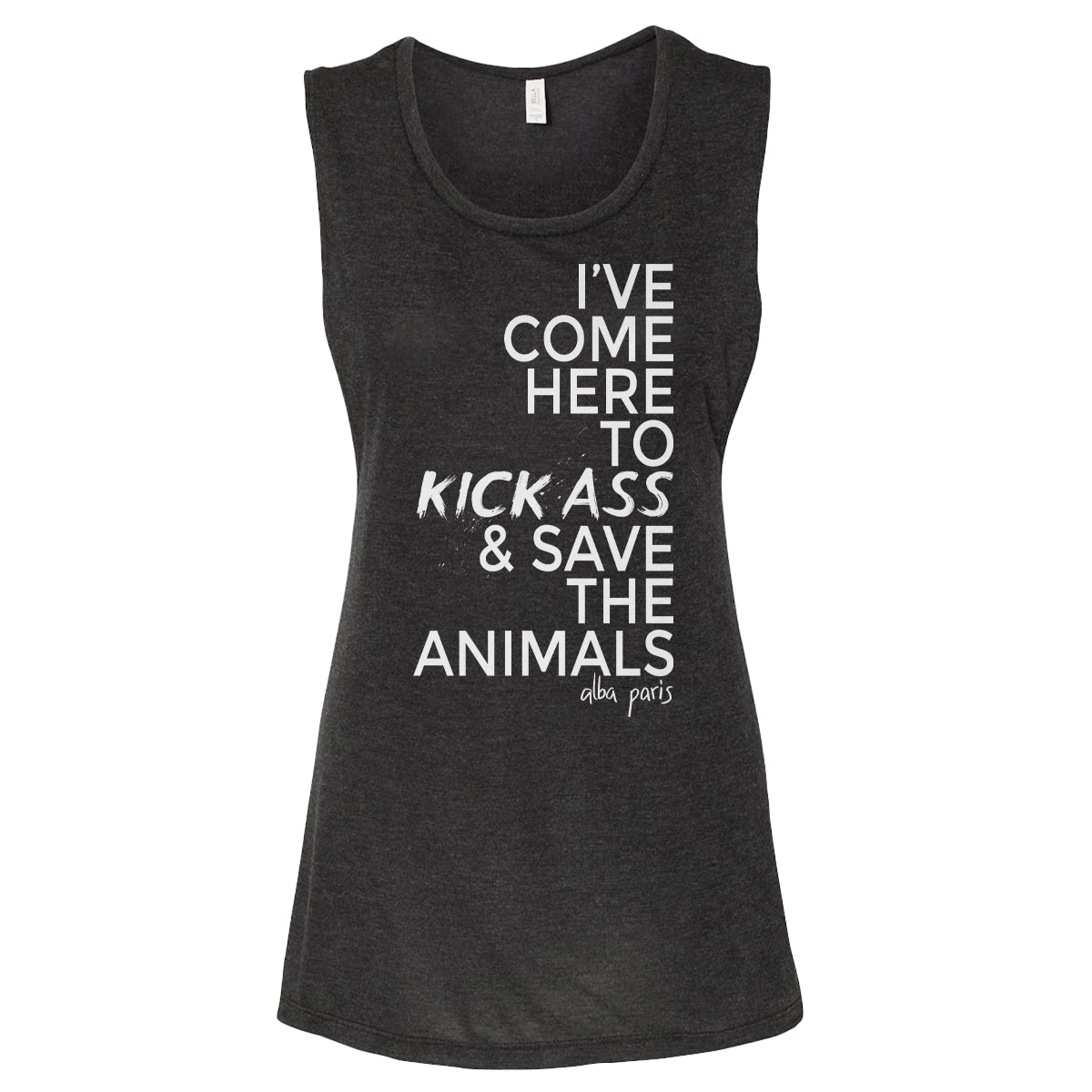 Kick Ass & Save The Animals Women Muscle Tee