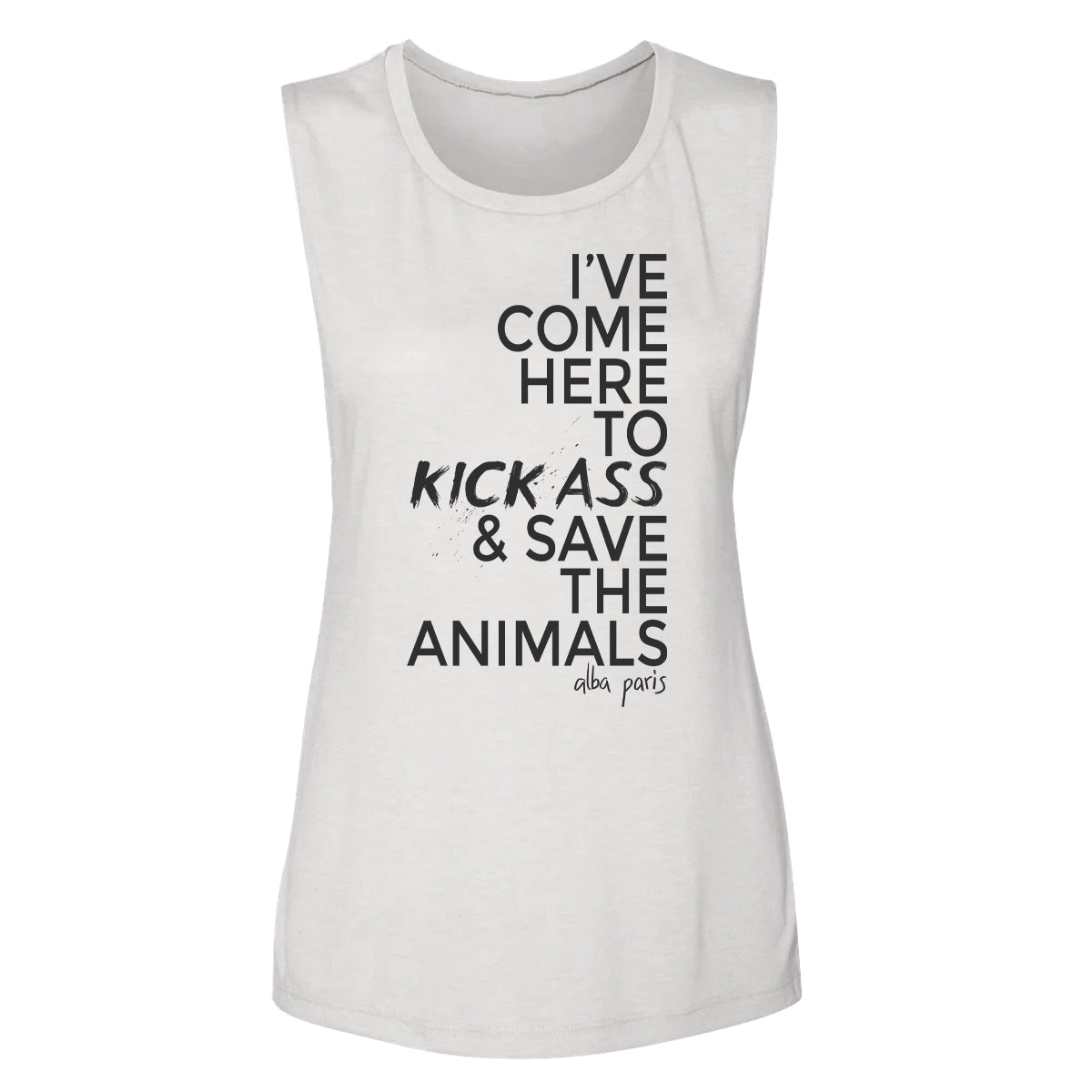 Kick Ass & Save The Animals Women Muscle Tee