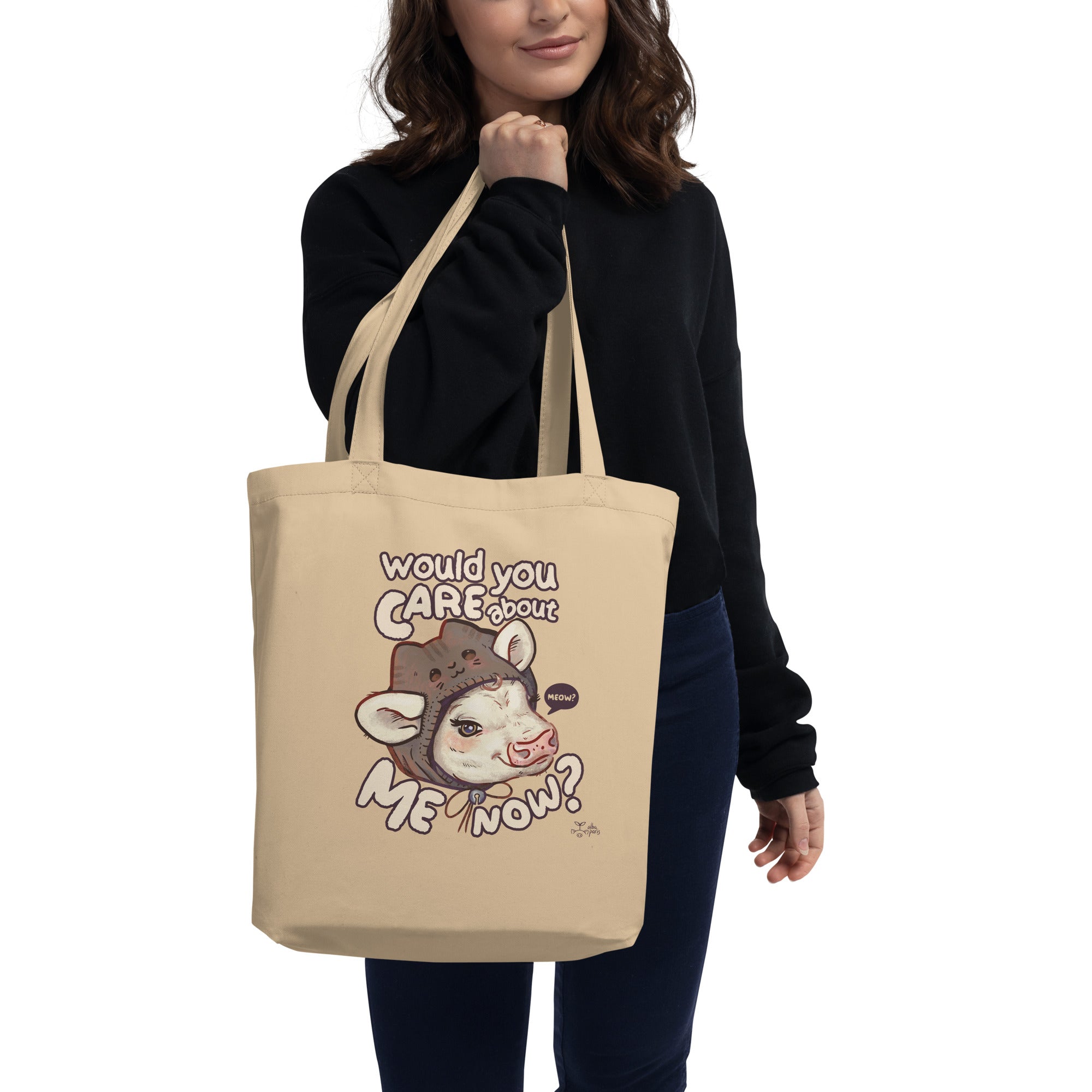 Would You Care About Me Now? Cow Organic Shopping Bag