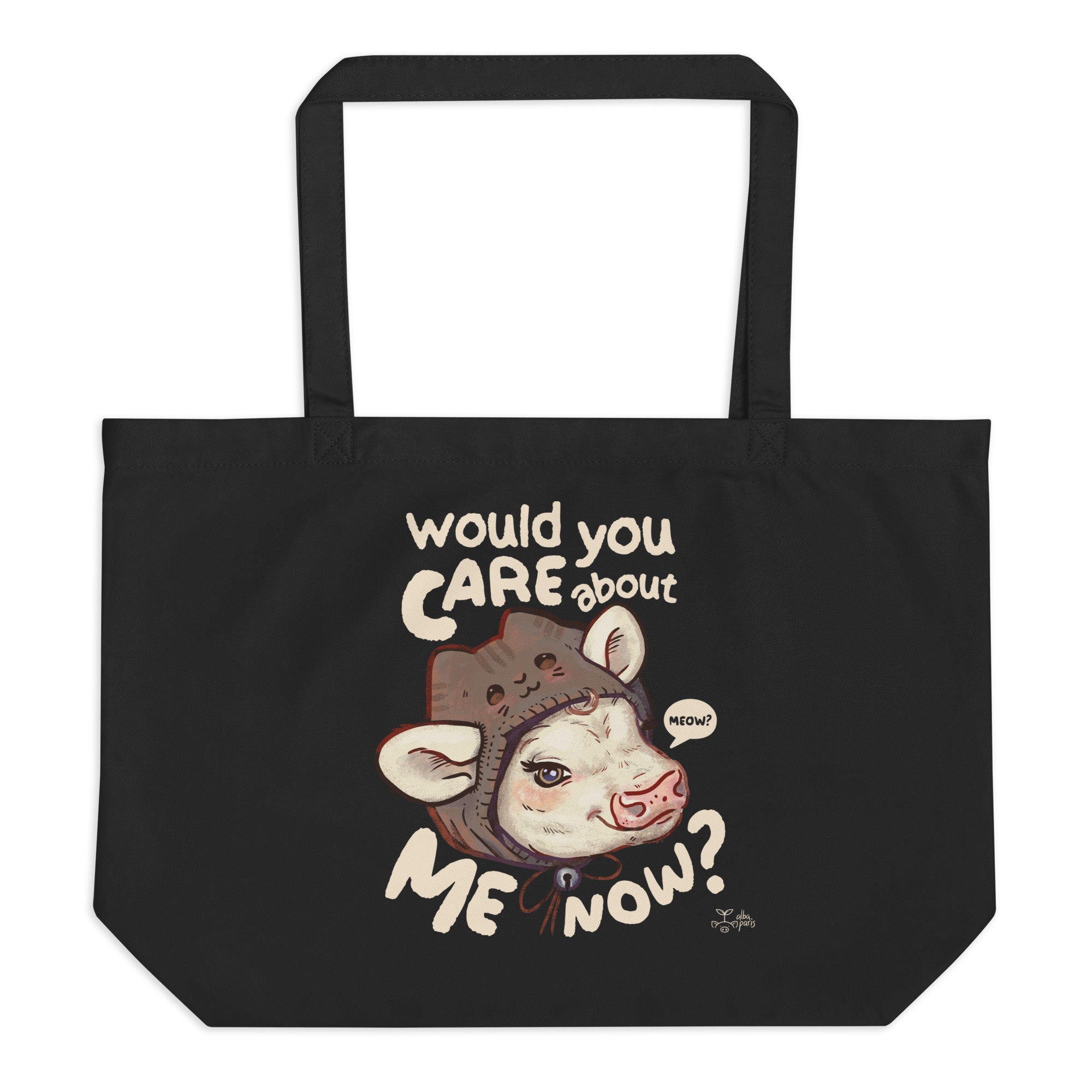 Would You Care About Me Now? Cow Organic Shopping Bag