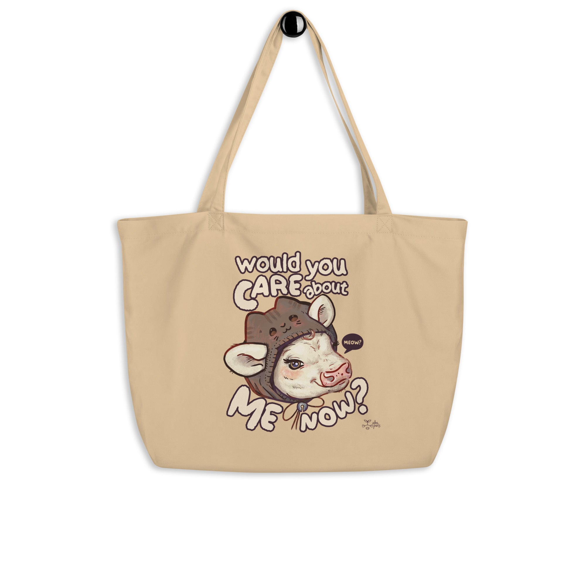 Would You Care About Me Now? Cow Organic Shopping Bag