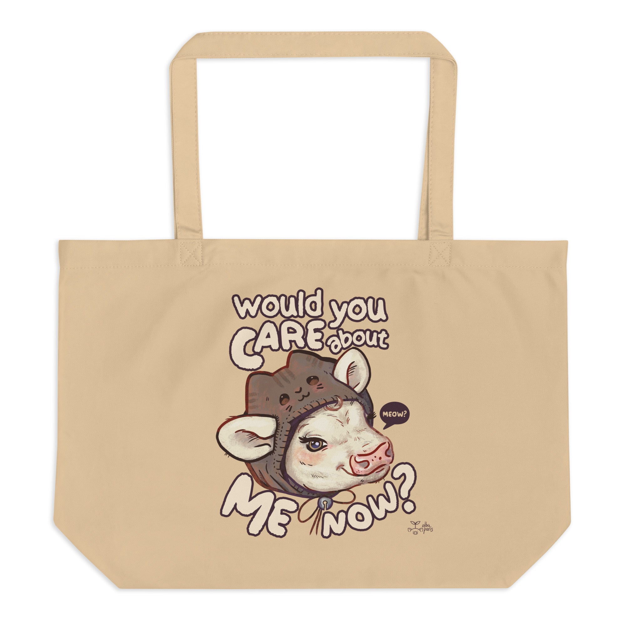 Would You Care About Me Now? Cow Organic Shopping Bag