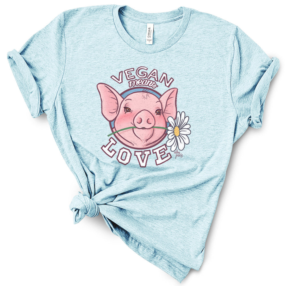 Vegan Means Love Unisex Tee