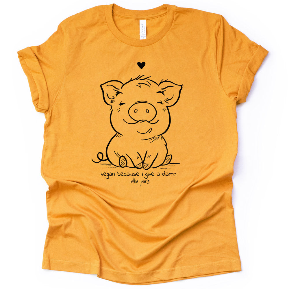 Vegan Because I Give A Damn Unisex Tee