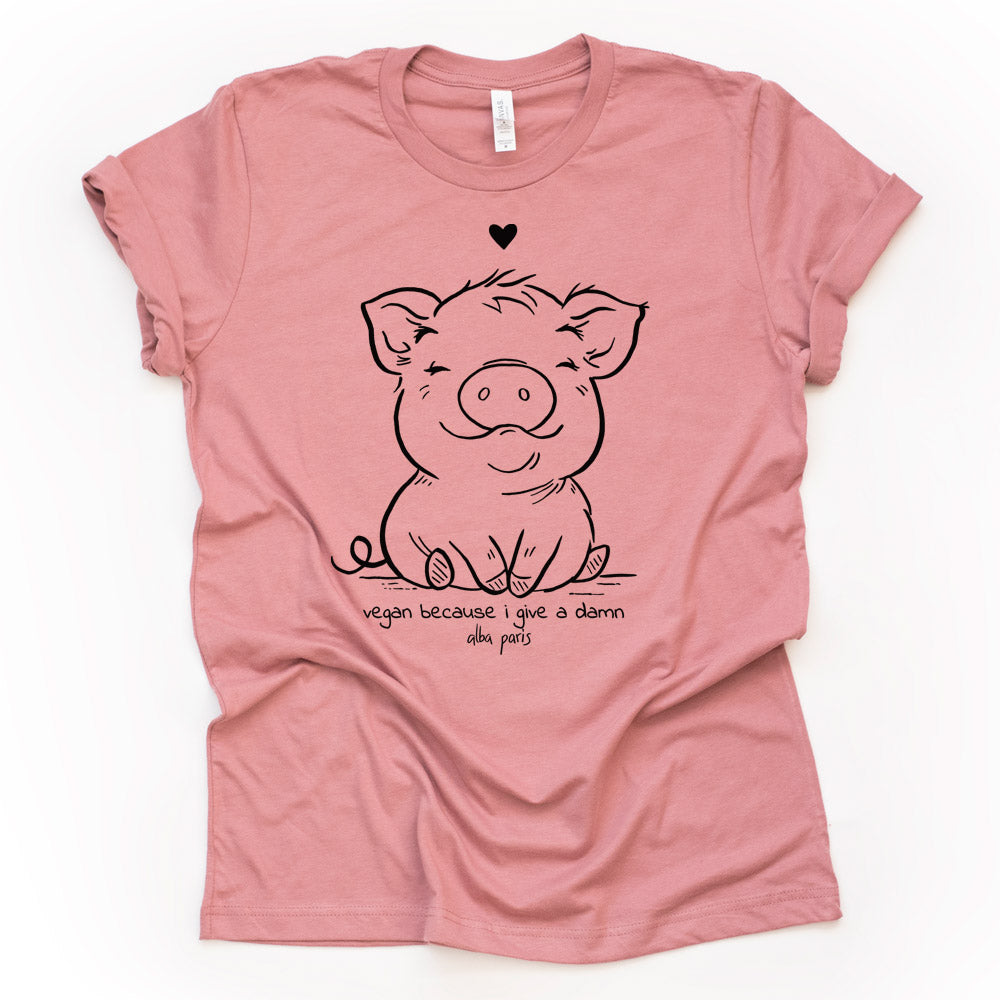 Vegan Because I Give A Damn Unisex Tee