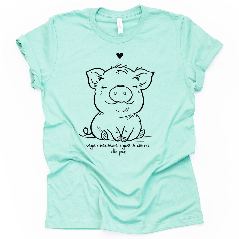 Vegan Because I Give A Damn Unisex Tee