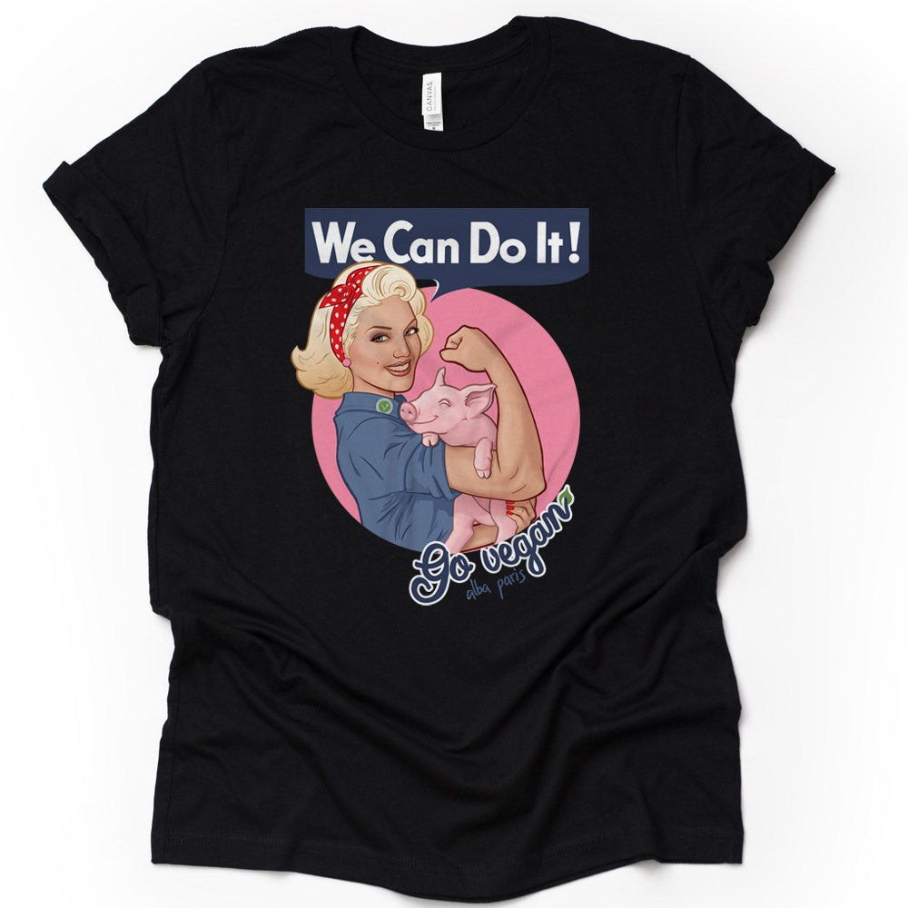 We Can Do It! Go Vegan Unisex Tee