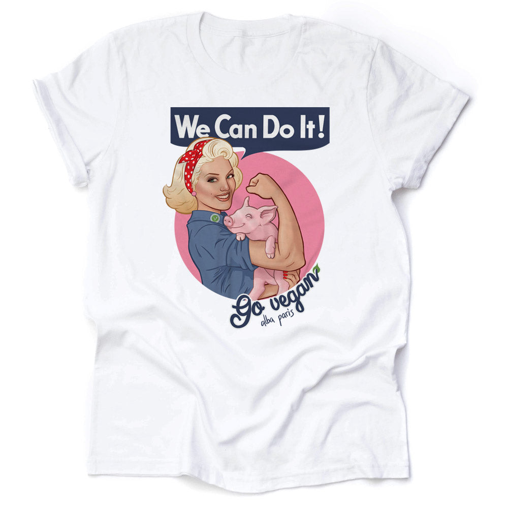We Can Do It! Go Vegan Unisex Tee