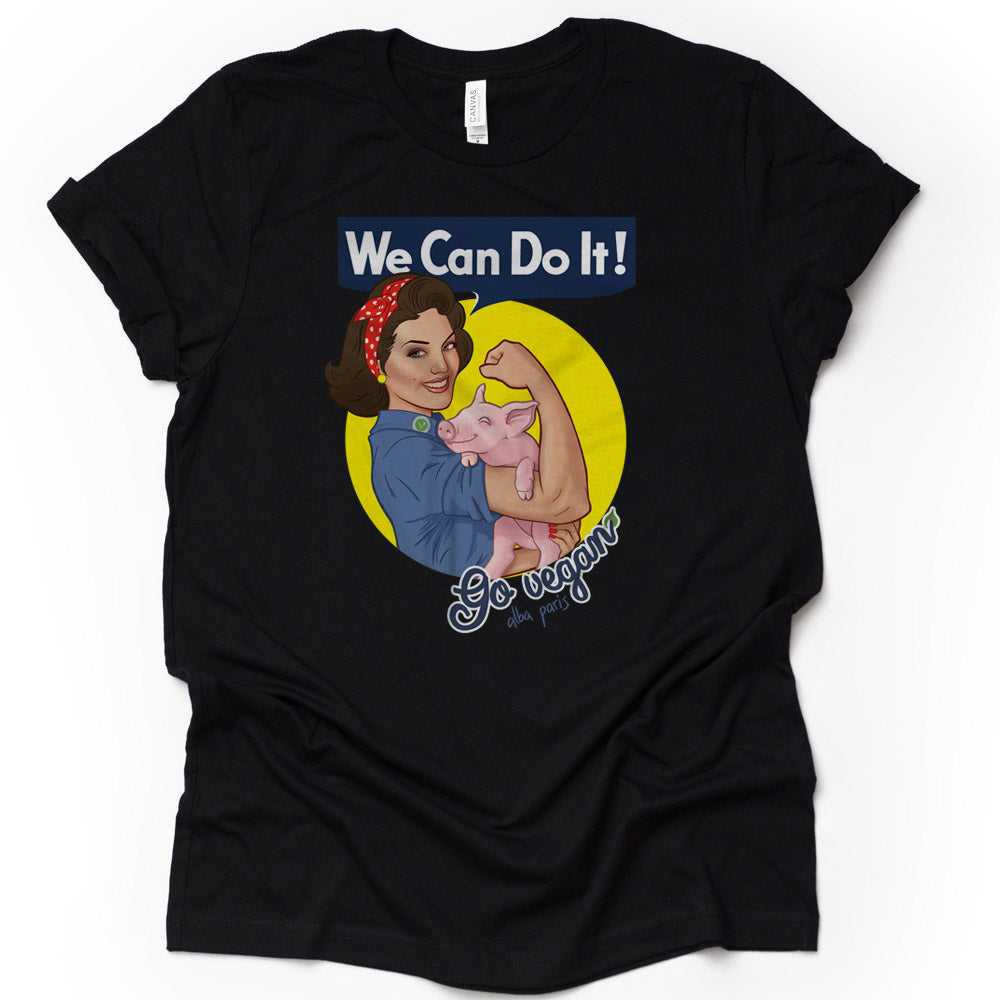 We Can Do It! Go Vegan Unisex Tee