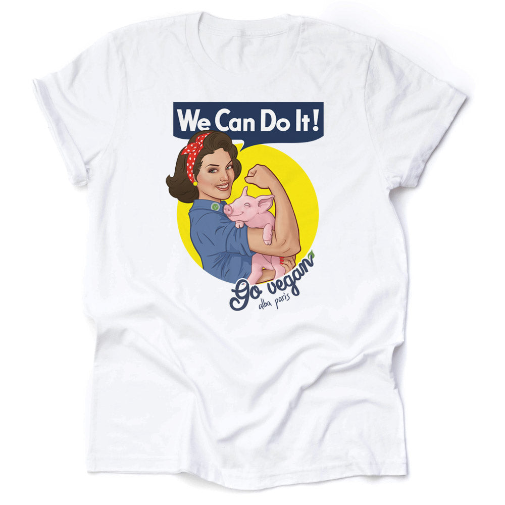 We Can Do It! Go Vegan Unisex Tee