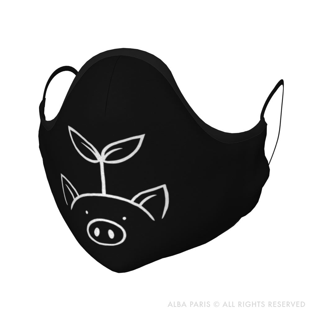 Plant Seeds Face Covering With Filter Pocket