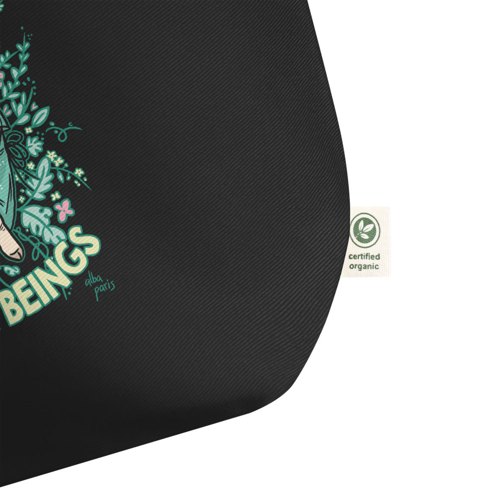 Love All Beings Organic Shopping Bag