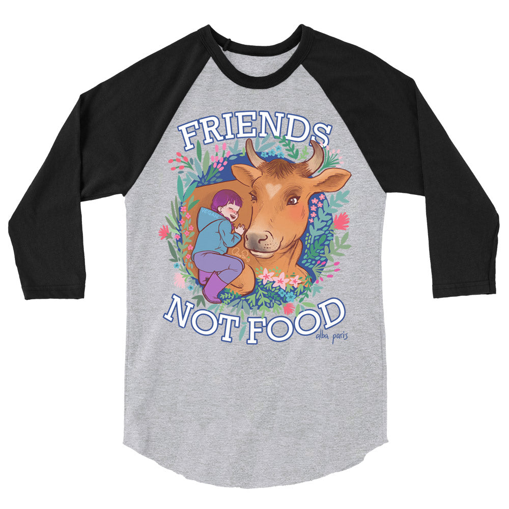 Friends Not Food Unisex Baseball Tee