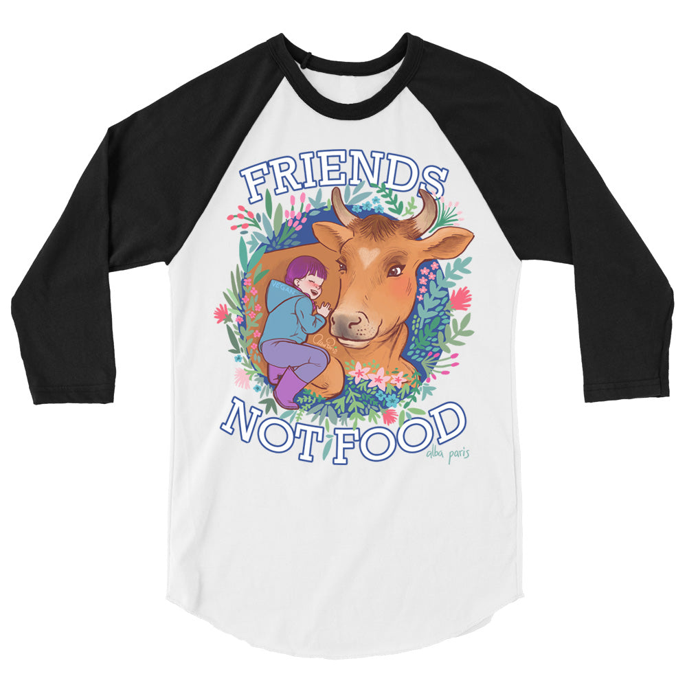 Friends Not Food Unisex Baseball Tee