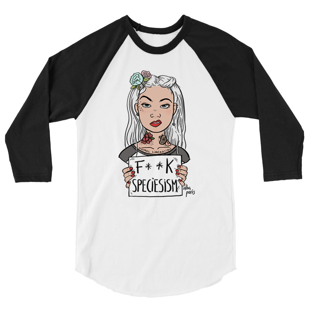 F**k Speciesism Unisex Baseball T-Shirt