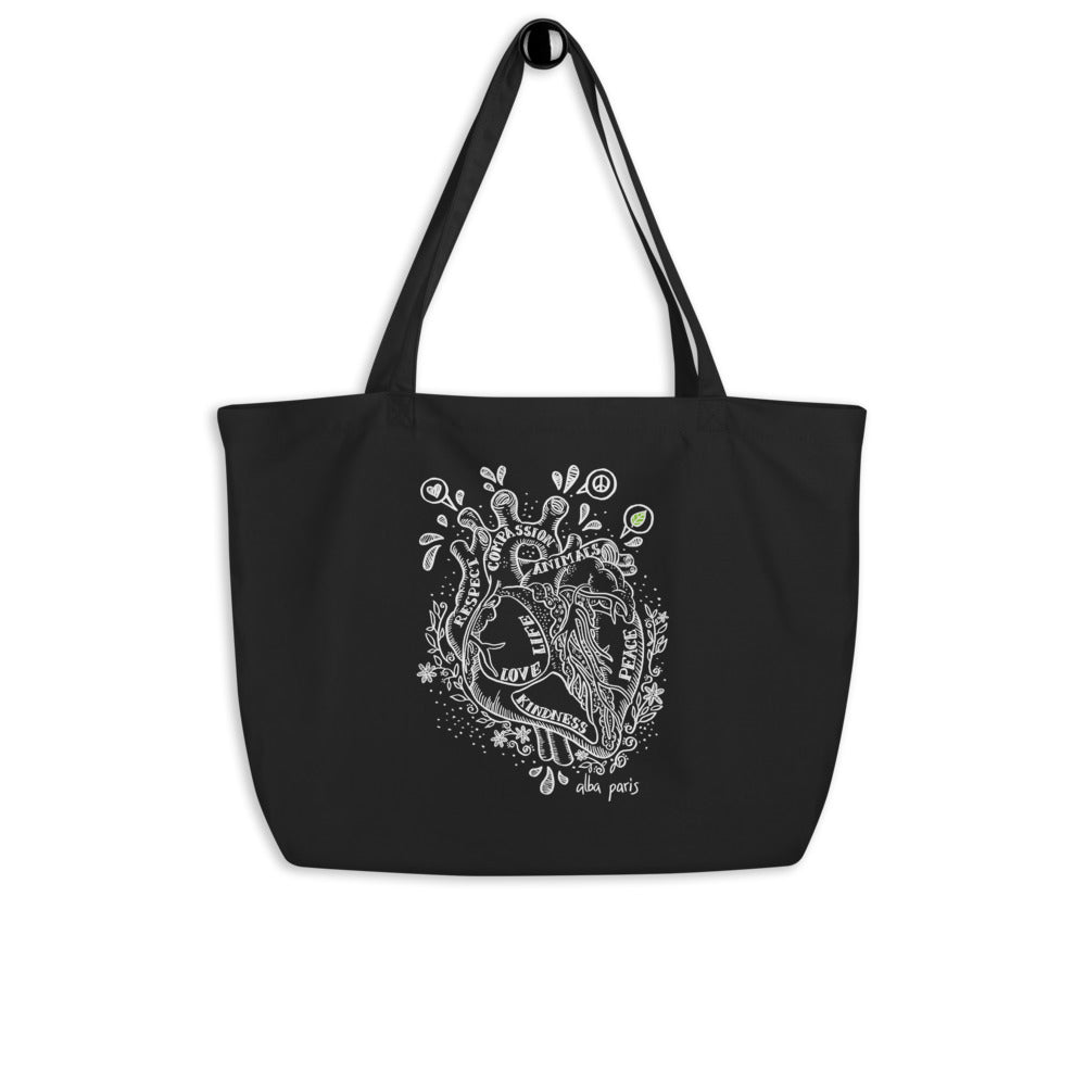 Kind Heart Organic Shopping Bag