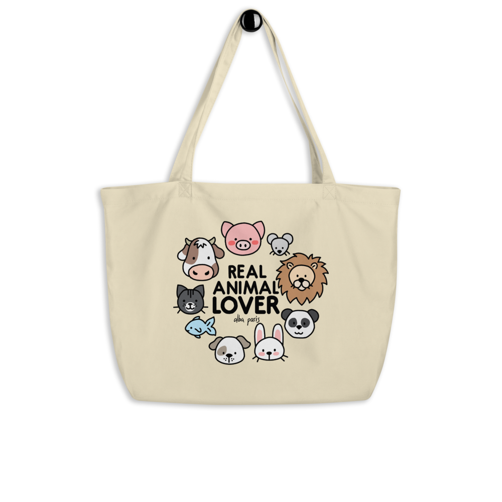 Real Animal Lover Organic Shopping Bag