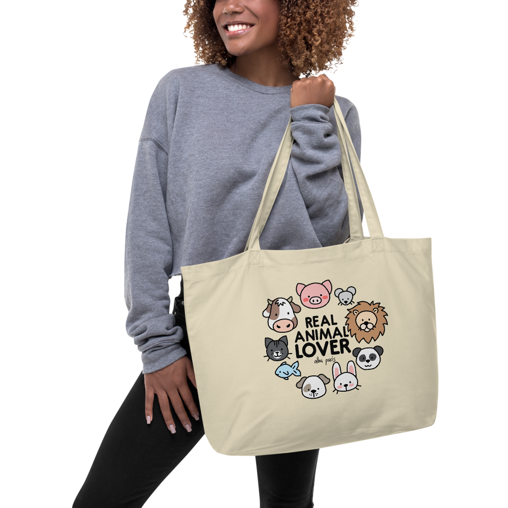 Real Animal Lover Organic Shopping Bag