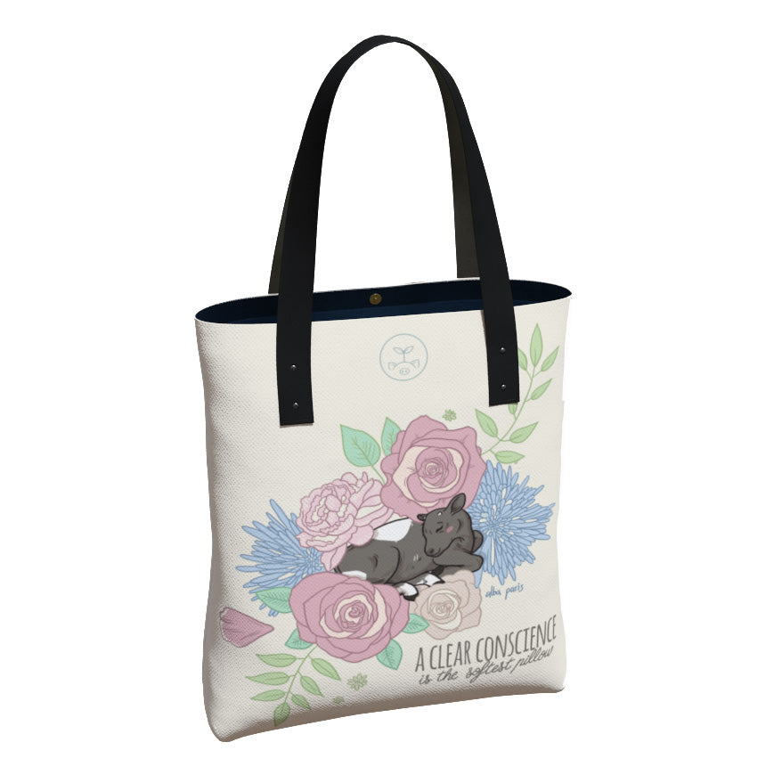 A Clear Conscience (Cow) Premium Tote Bag