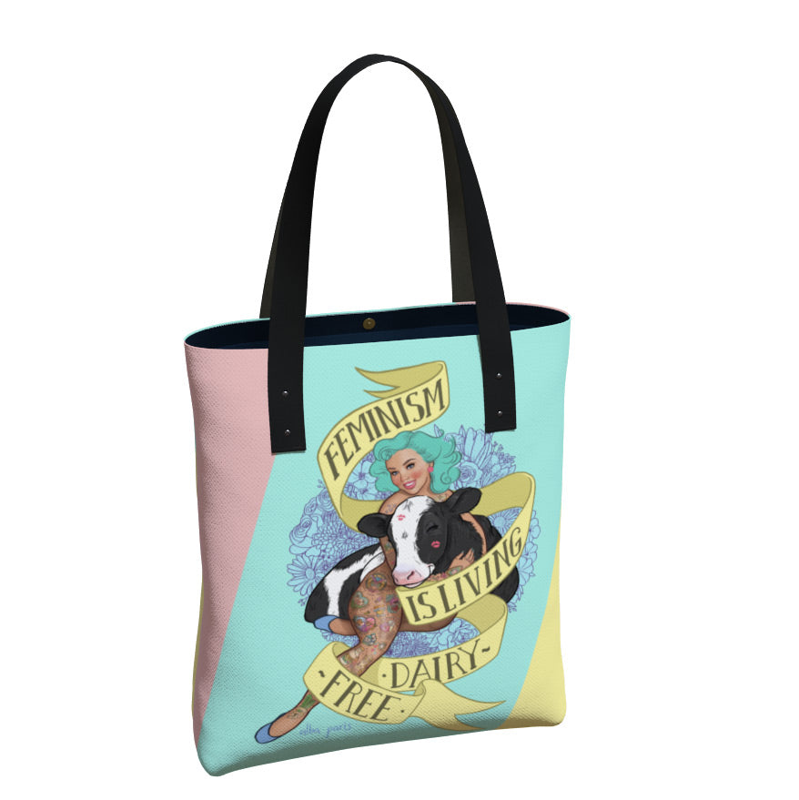 Feminism is Living Dairy-Free Premium Tote Bag