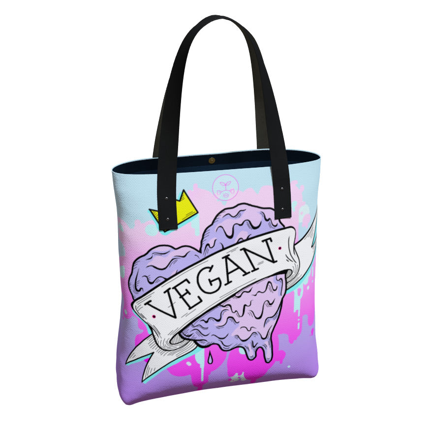 Vegan Heart Premium Tote Bag