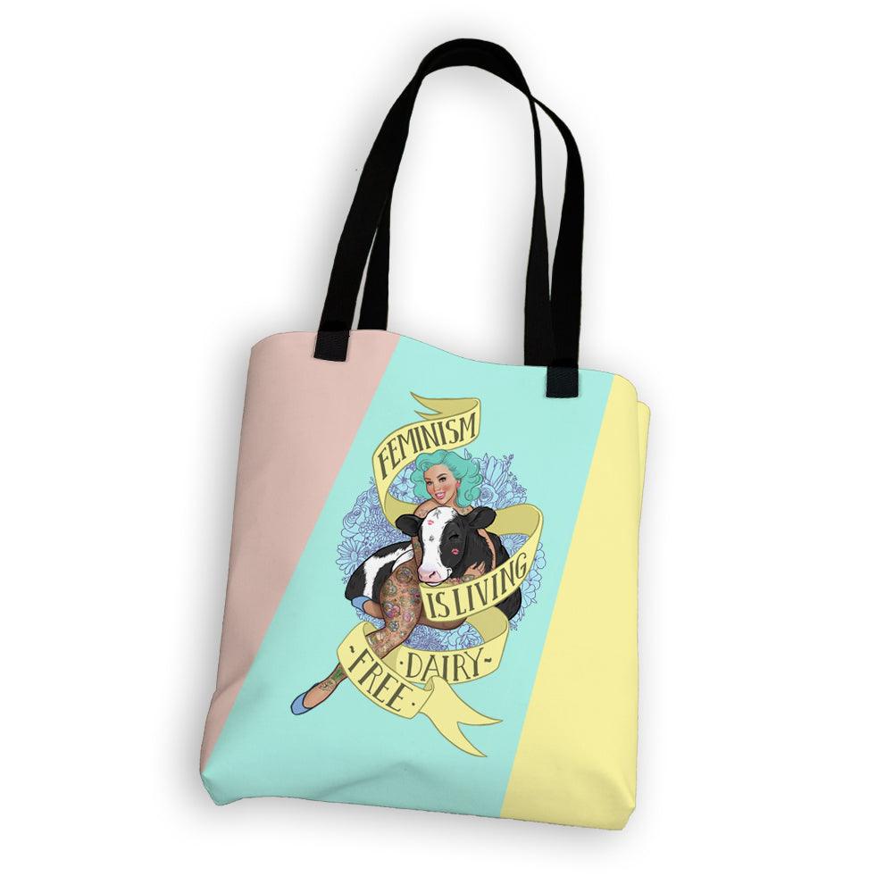 Feminism Is Living Dairy-Free Tote Bag