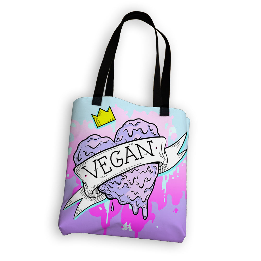 Vegan Heart Tote Bag