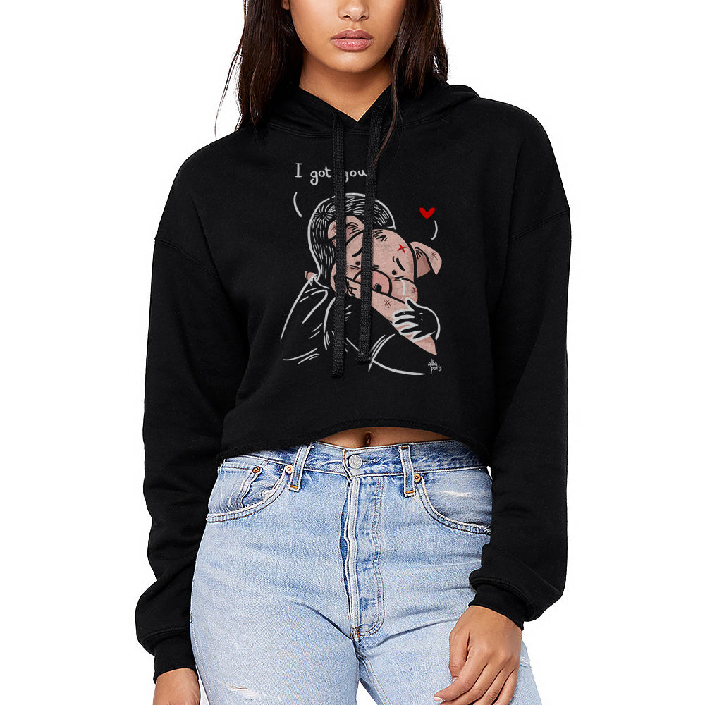I got you Crop Hoodie