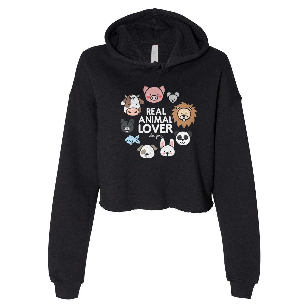 Real Animal Lover Crop Hoodie