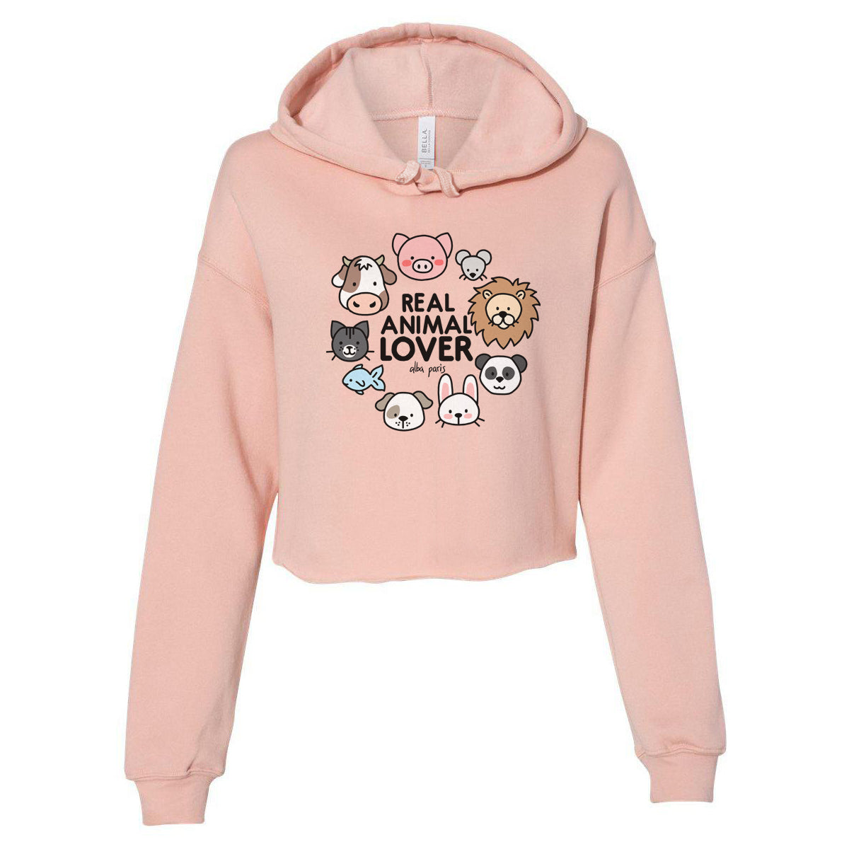 Real Animal Lover Crop Hoodie