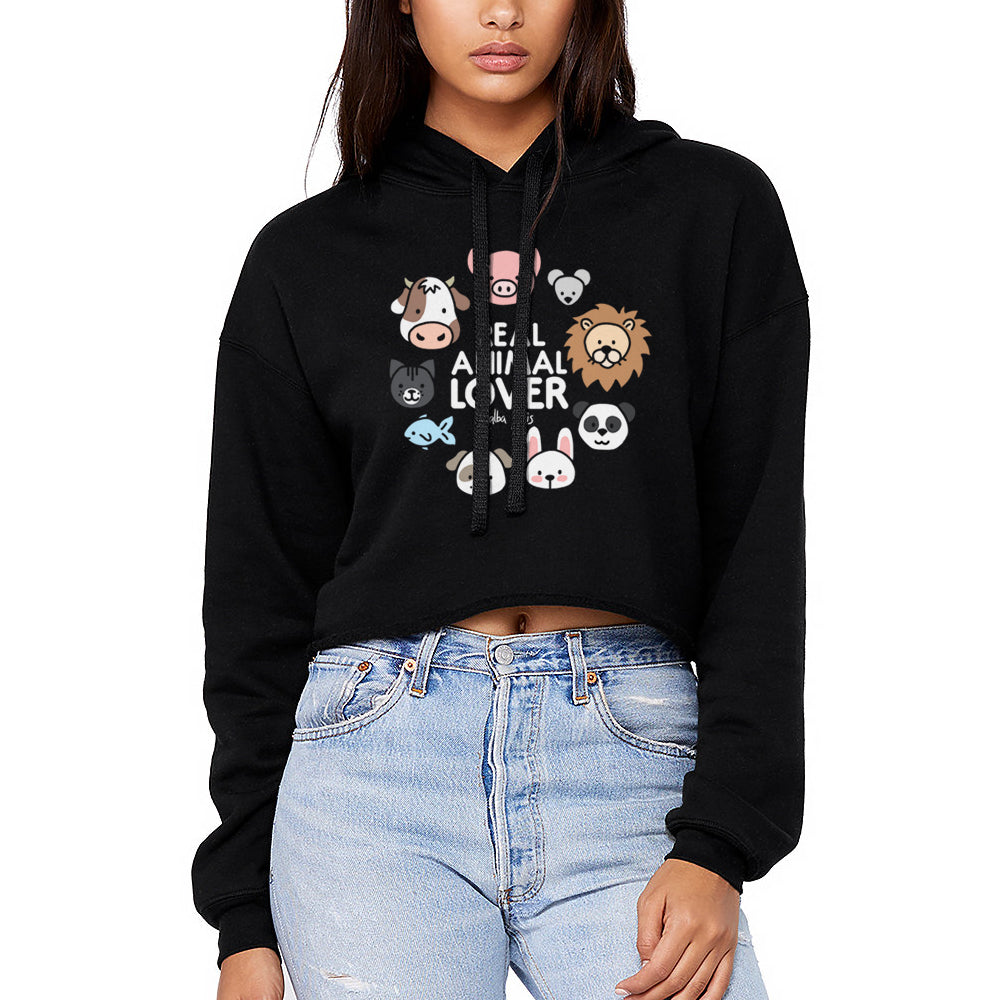 Real Animal Lover Crop Hoodie