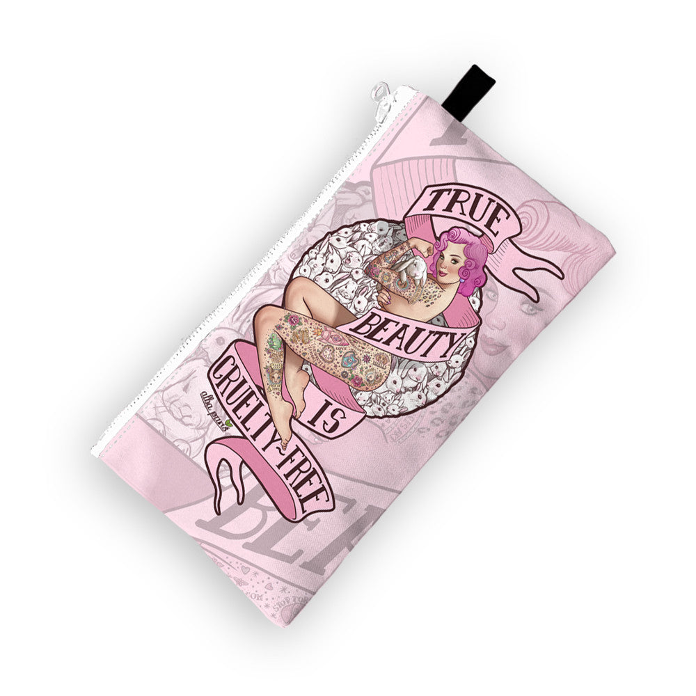 True Beauty is Cruelty-Free Cosmetic Bag