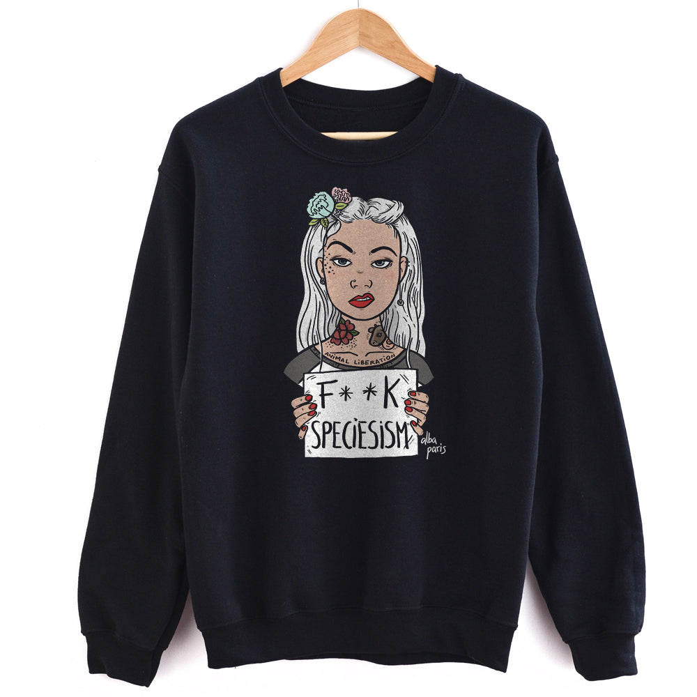 F**k Speciesism Unisex Crewneck Sweatshirt
