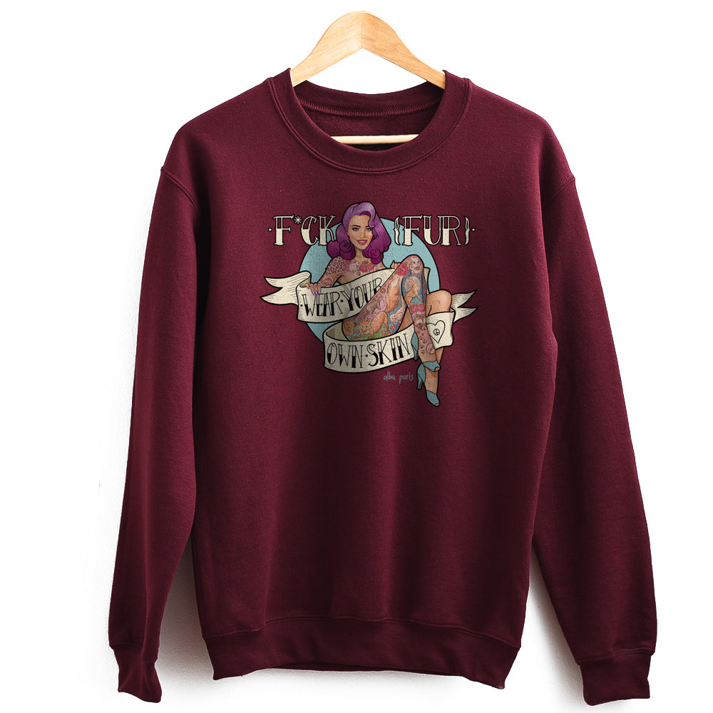 F*ck Fur Unisex Crewneck Sweatshirt