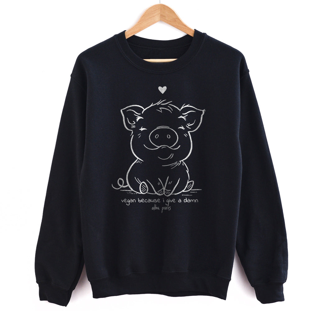 Vegan Because I Give A Damn Unisex Sweatshirt