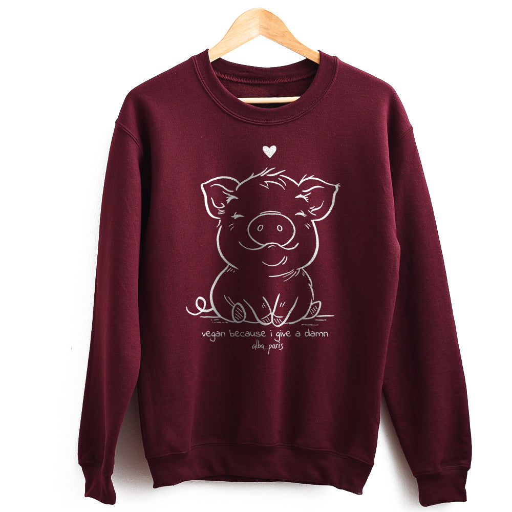 Vegan Because I Give A Damn Unisex Sweatshirt