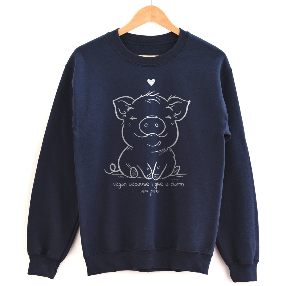 Vegan Because I Give A Damn Unisex Sweatshirt