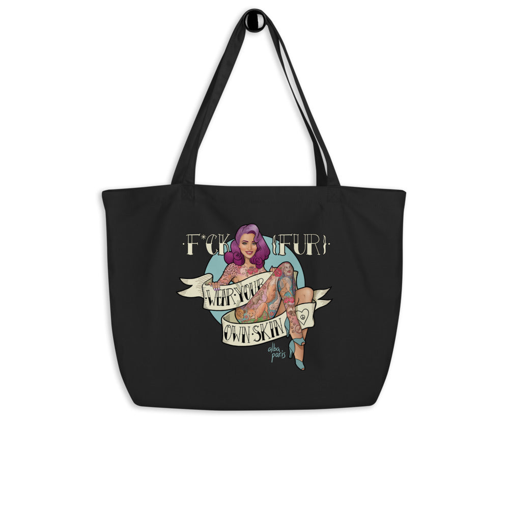 F*ck Fur Organic Shopping Bag