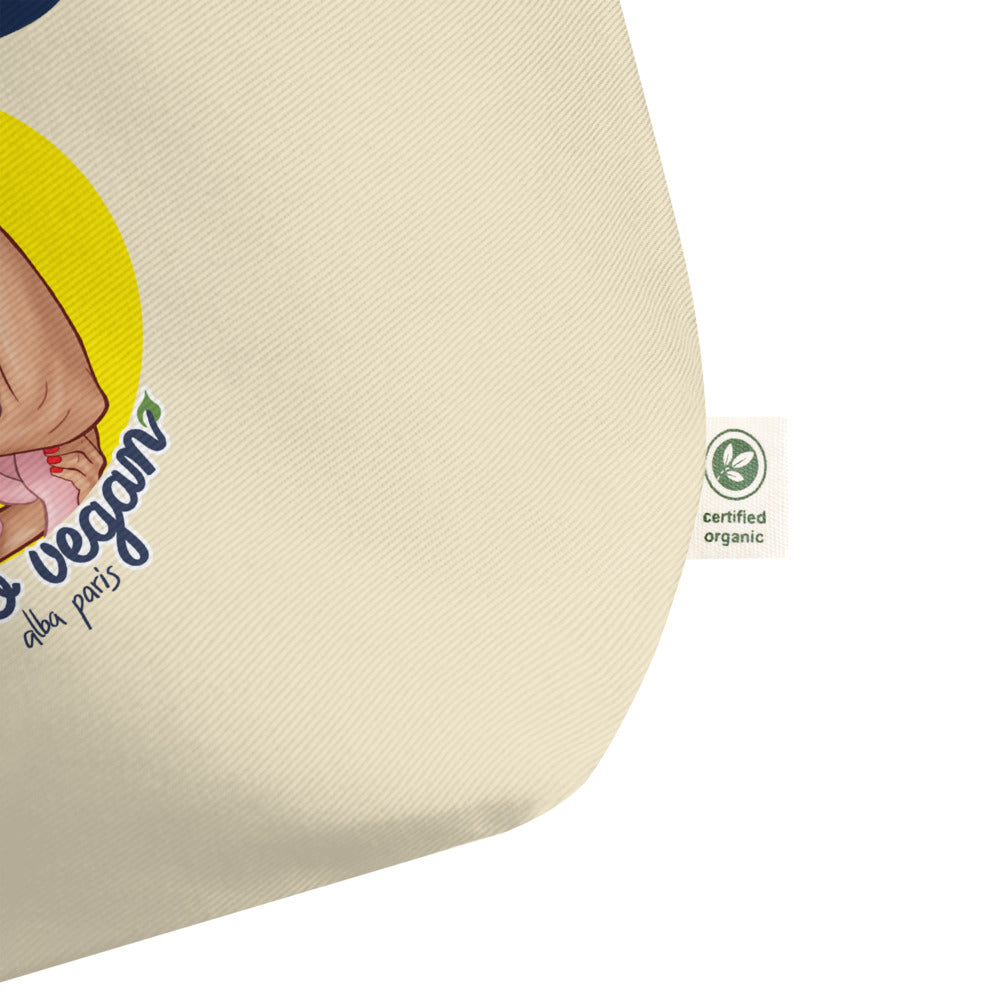 We Can Do It! Go Vegan Organic Shopping Bag