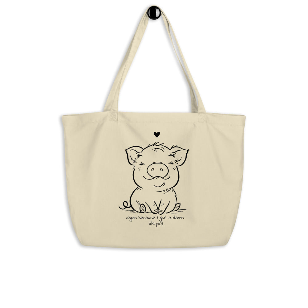 Vegan Because I Give a Damn Organic Shopping Bag