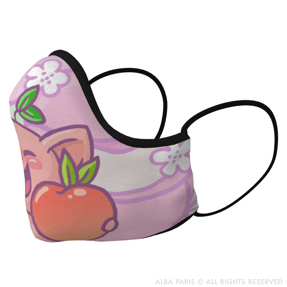 PIGLEAF Peachy Face Covering With Filter Pocket