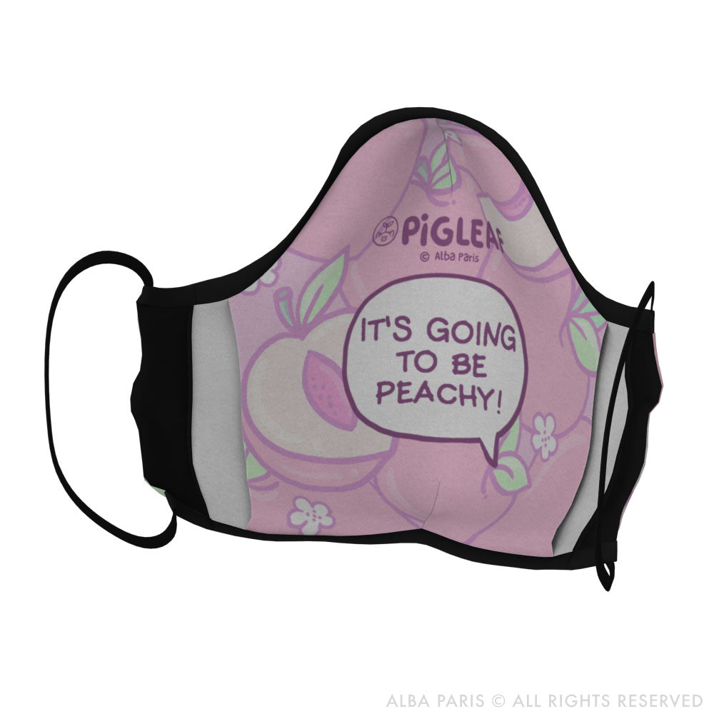 PIGLEAF Peachy Face Covering With Filter Pocket