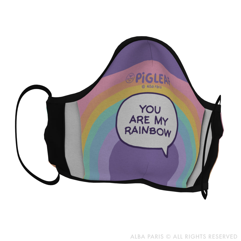 PIGLEAF Rainbow Face Covering With Filter Pocket