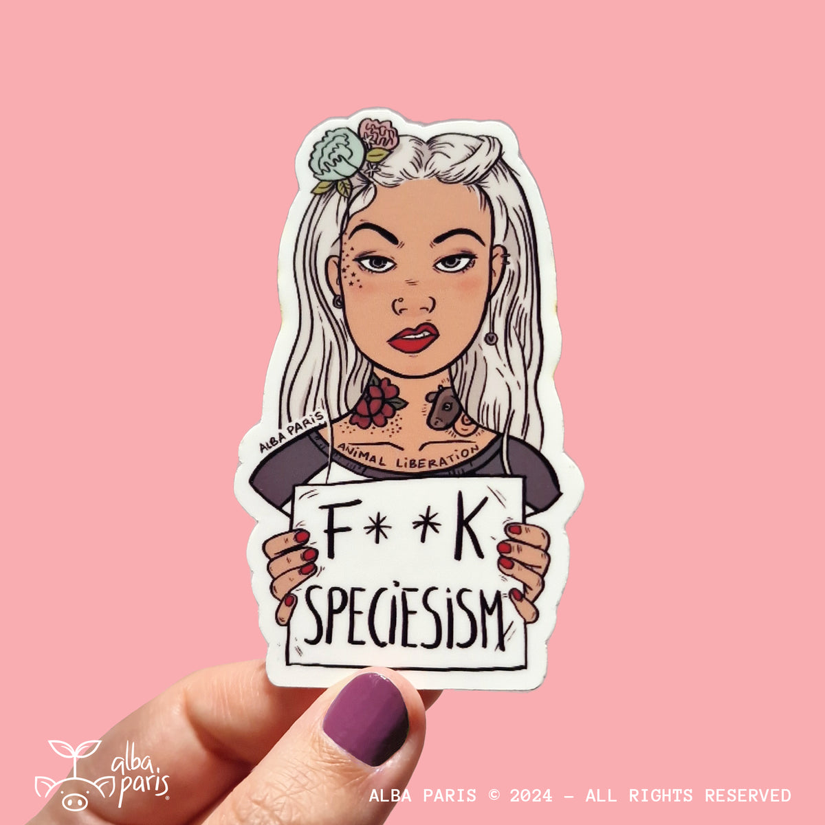 Alba Paris - F**K Speciesism Sticker
