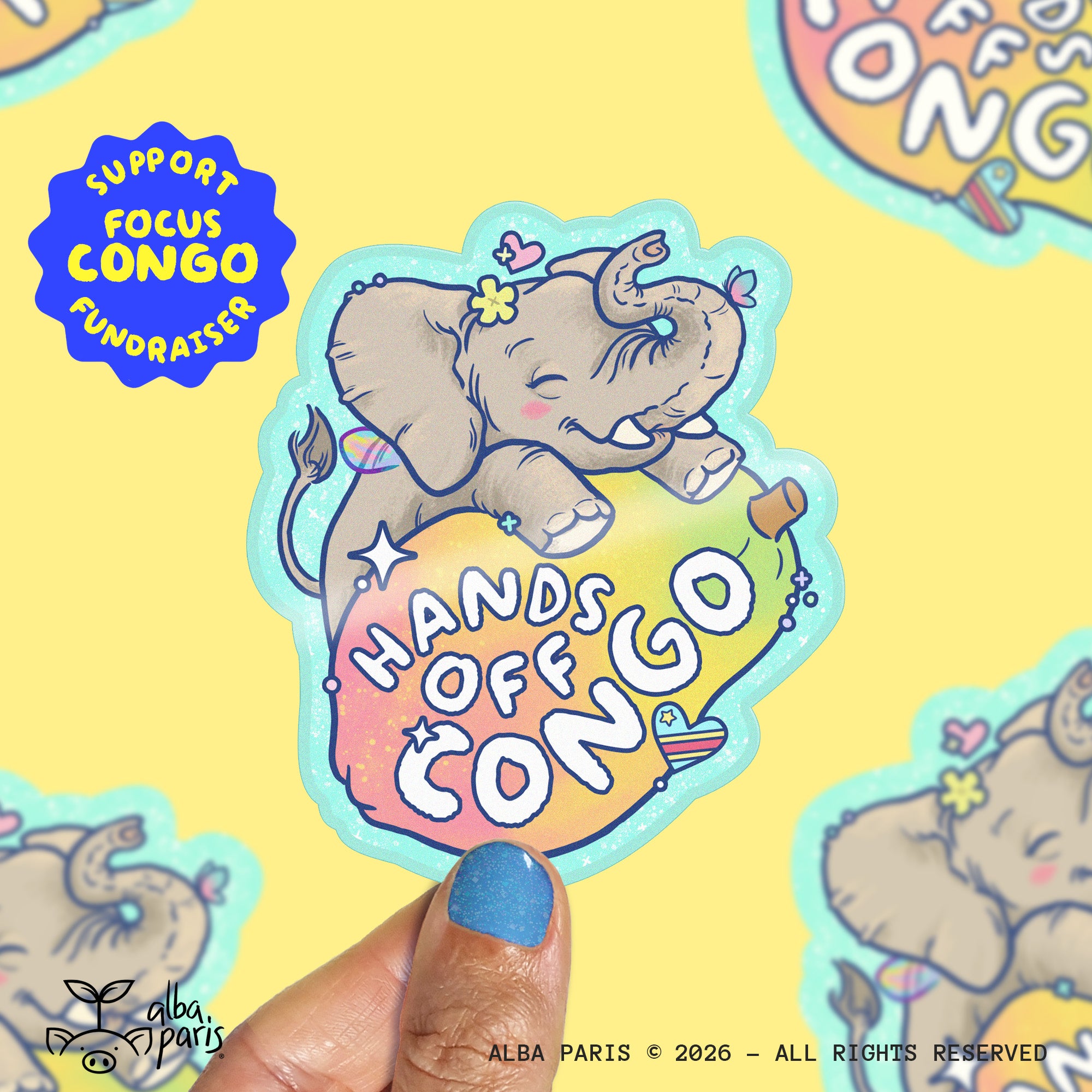 Hands Off Congo - Fundraiser Sticker